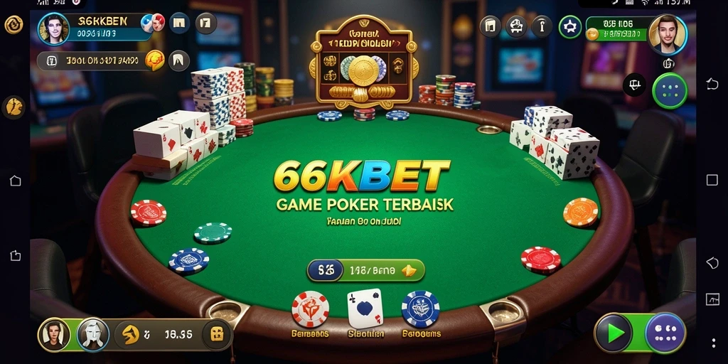 Tampilan gameplay Poker yang seru dan mengasyikkan di 66KBET.