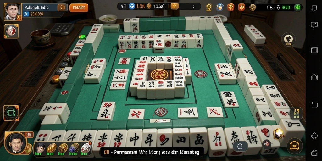 Tampilan gameplay Mahjong yang indah dan menantang di 8II.