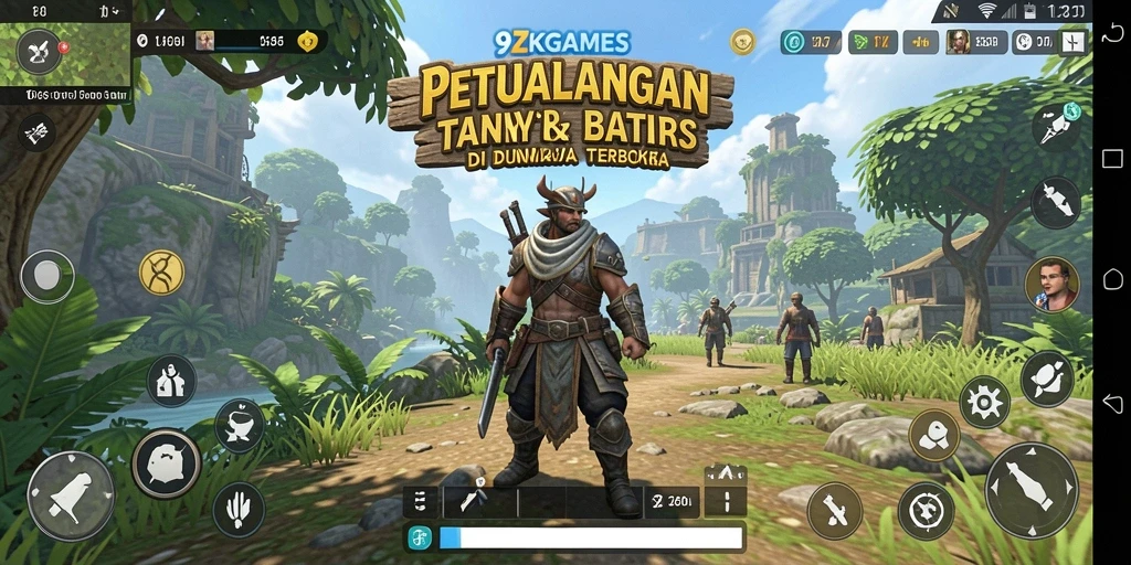 Screenshot gameplay 9ZKGAMES menampilkan petualangan eksplorasi Open World yang menakjubkan.