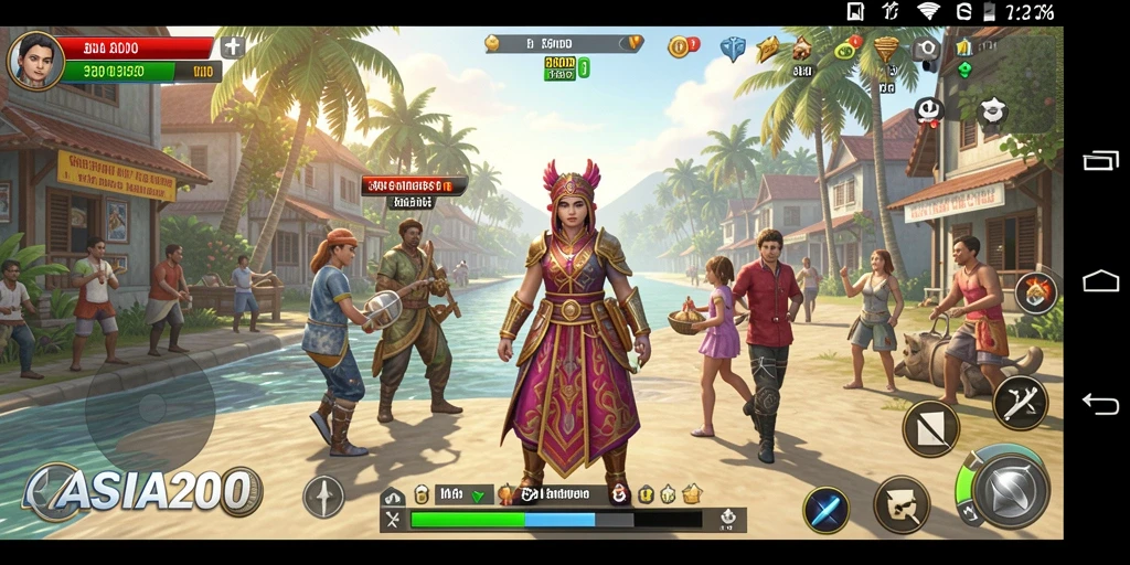 Tampilan menarik dari gameplay <strong>ASIA200</strong> yang menampilkan interaksi sosial dan eksplorasi dunia.