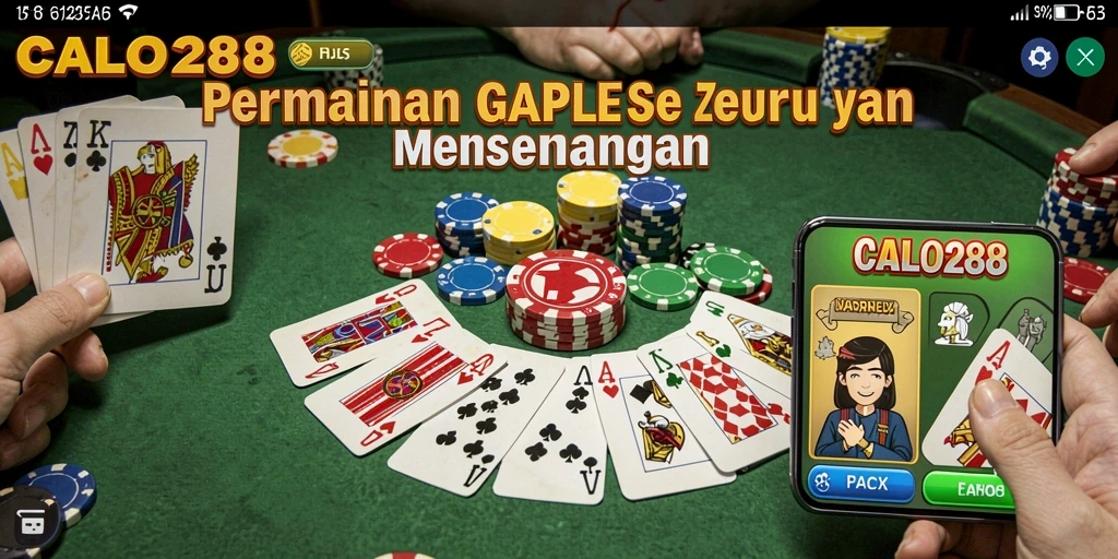 Tampilan gameplay Gaple yang seru dan interaktif di CALO288.