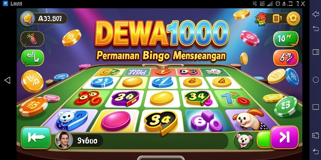 Screenshot gameplay DEWA1000 yang menunjukkan keseruan bermain Bingo.