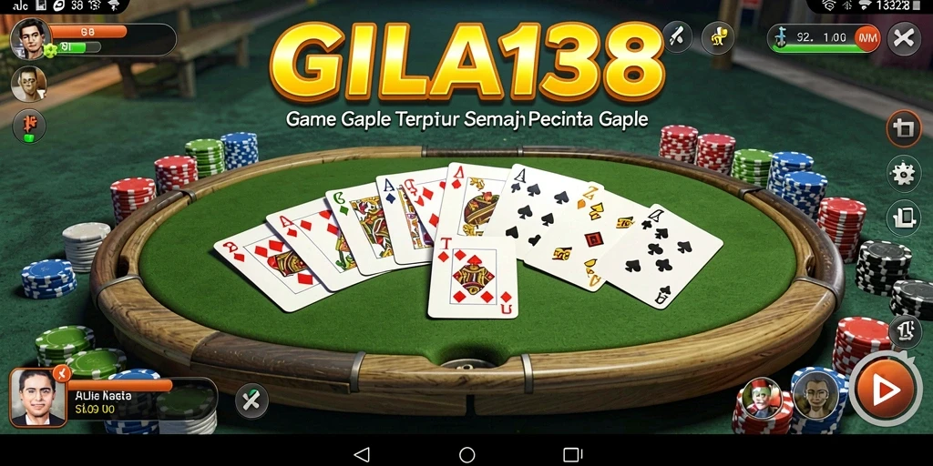 Screenshot GILA138 menampilkan gameplay seru dari permainan Gaple.