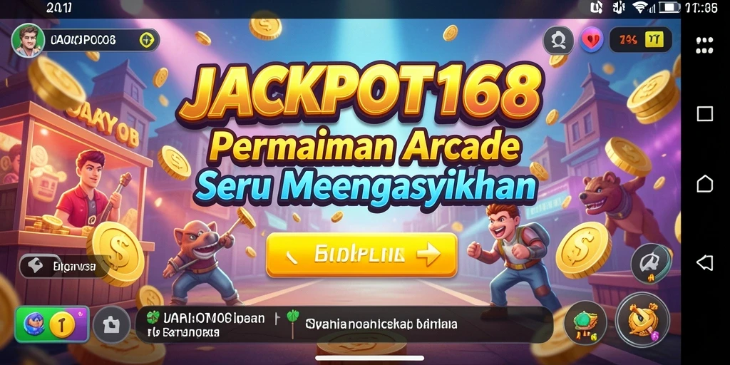 Tampilan gameplay seru JACKPOT168 dengan rintangan menarik.