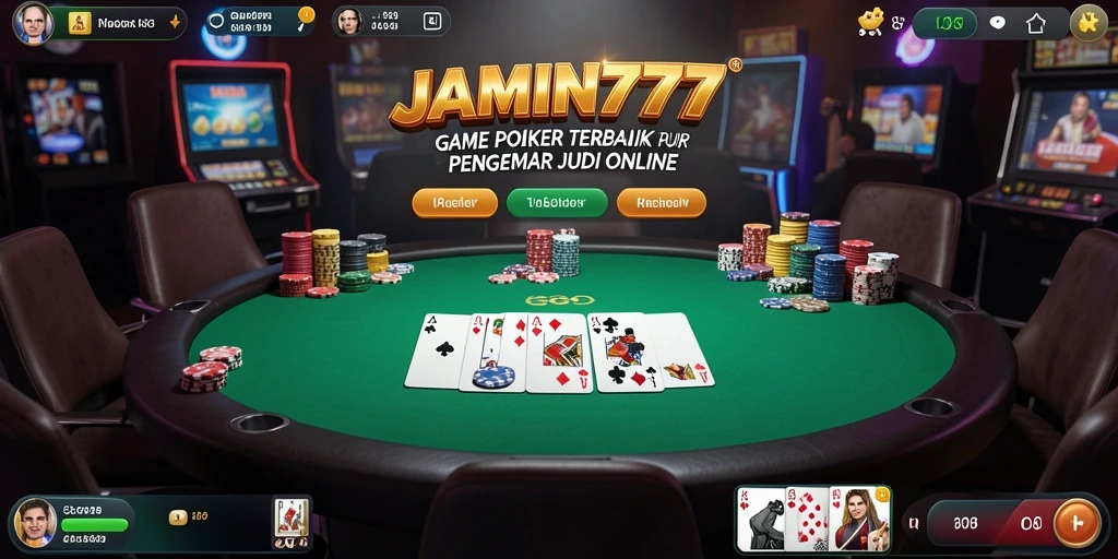 Screenshot gameplay JAMIN777 menunjukkan keseruan permainan Poker.