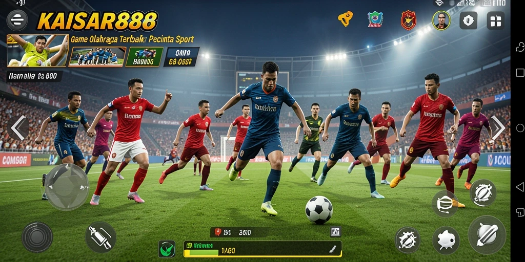 Screenshot gameplay KAISAR888 menampilkan aksi olahraga yang seru.