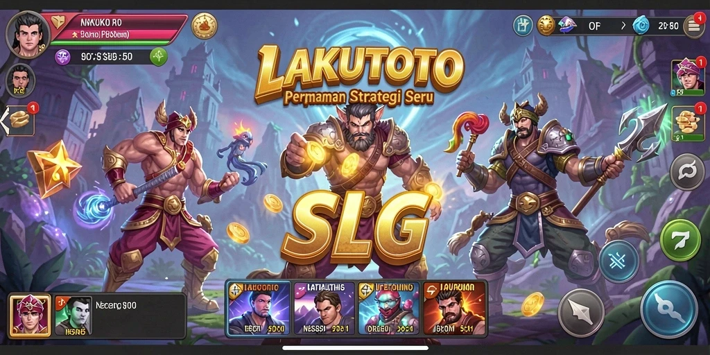 Tampilan gameplay LAKUTOTO dengan strategi perang yang menarik.