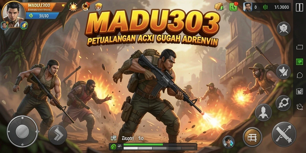Tampilan aksi hebat dalam gameplay MADU303 yang mendebarkan.