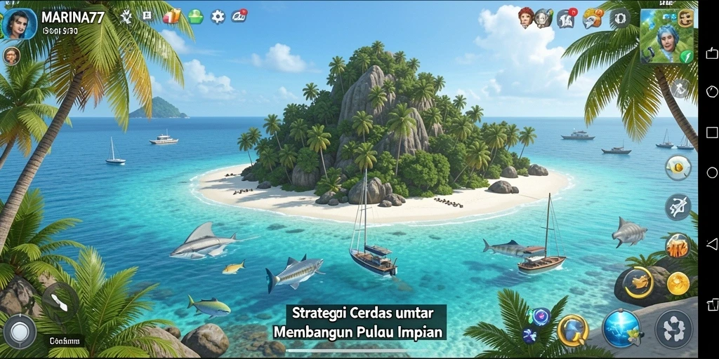 Tangkapan layar utama MARINA77 menampilkan aksi strategi mendebarkan.