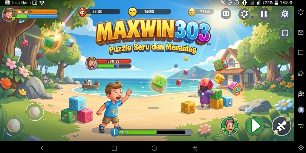 Screenshot gameplay <strong>MAXWIN303</strong> dengan tantangan puzzle yang menarik.
