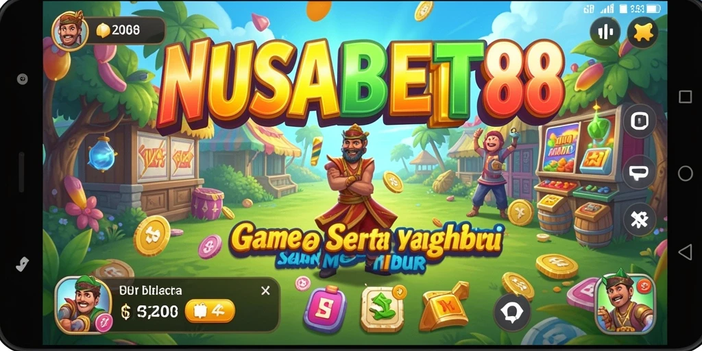 Screenshot gameplay NUSABET88 yang menampilkan aksi seru dan santai.