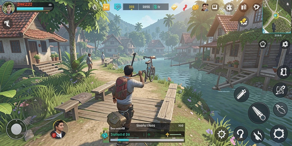 Screenshot gameplay OH222 menampilkan interaksi karakter yang realistis.