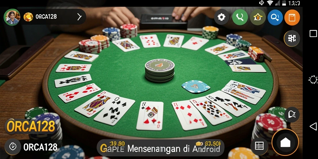 Tampilan gameplay Gaple yang seru dan interaktif di ORCA128.